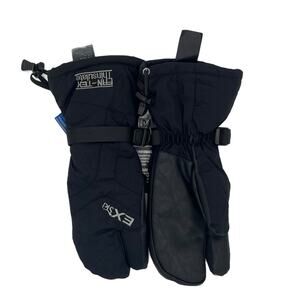 FAN TEX Thinsulate Insulated Mittens in Black Size Medium